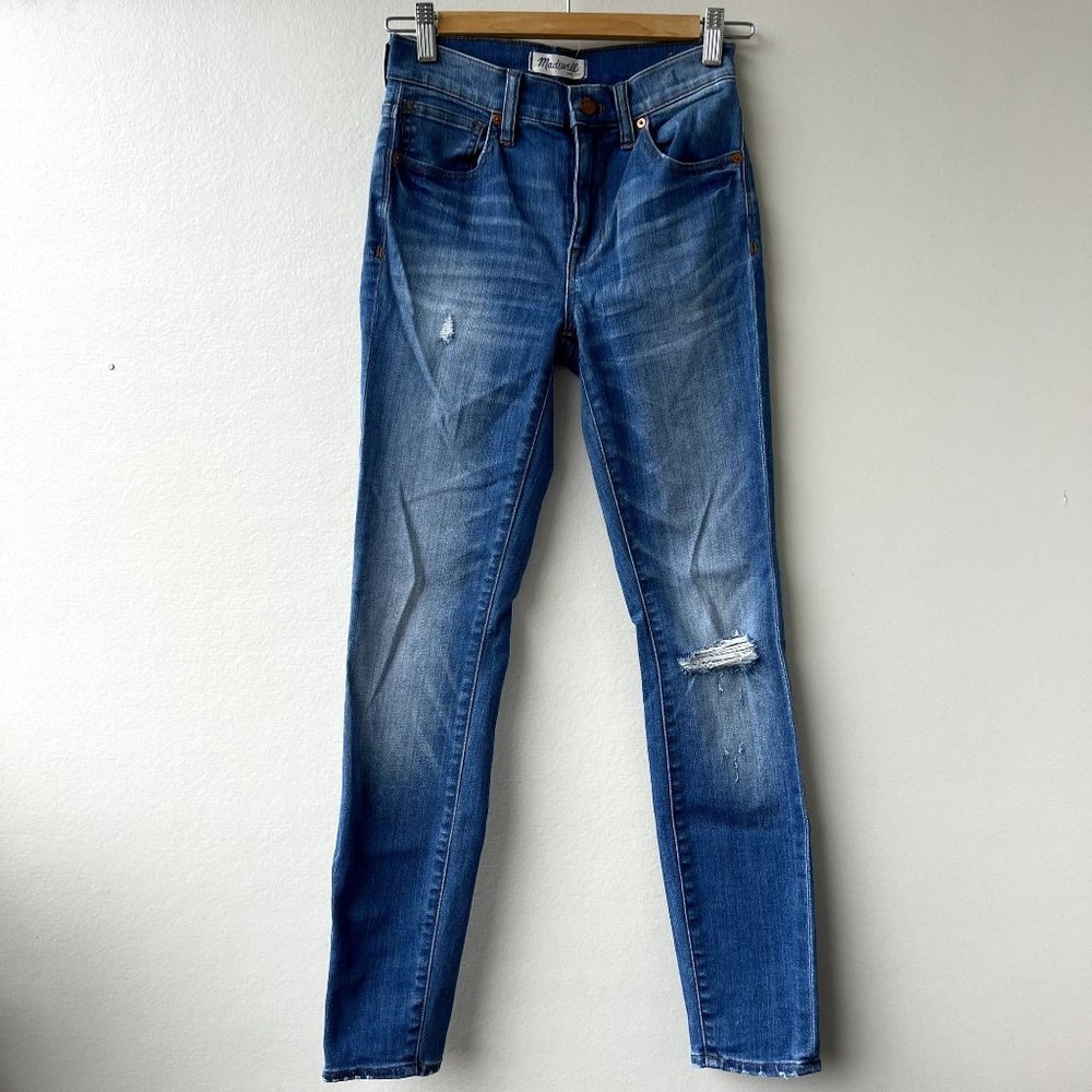 Madewell 9" High Riser Skinny Skinny Denim Jeans Women's Size 24 Distressed SP16